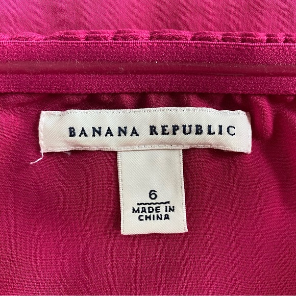 Banana Republic Magenta Halter Dress Size 6 - Picture 4 of 6